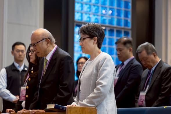 副總統蕭美琴今（21）日上午出席台灣基督長老教會大安教會聖誕讚美聯合禮拜。（圖／翻攝蕭美琴臉書）