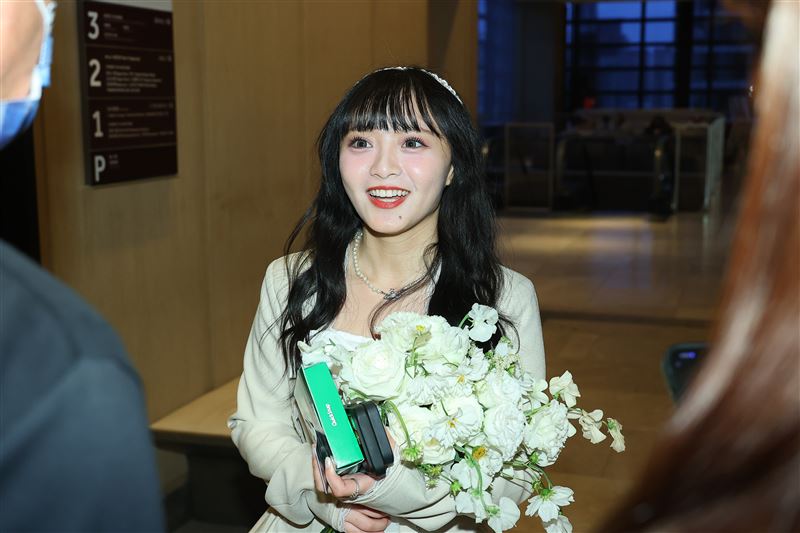 陳詩雅出席婚宴。（圖／記者鄭孟晃攝影）