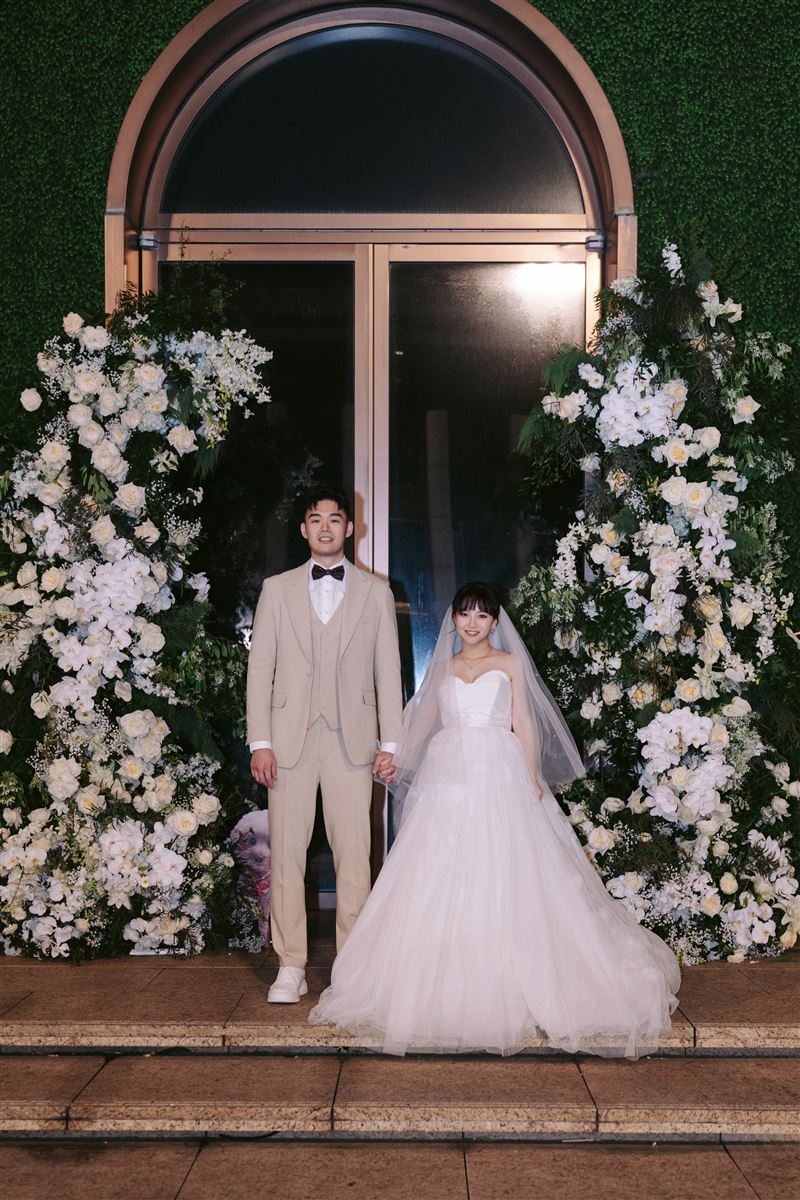 王齊麟與陳詩媛婚禮現場照曝光。（圖／齊麟、詩媛經紀公司提供）