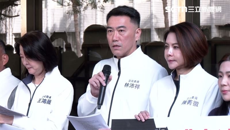 國民黨團按鈴提告「大法官謝銘洋、呂太郎、蔡彩貞、陳忠五、尤伯祥濫權瀆職、枉法裁判」（圖／翻攝畫面）