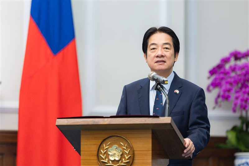 賴清德總統今（22）日接見「日本自民黨幹事長代行萩生田光一眾議員一行」。（圖／總統府提供）