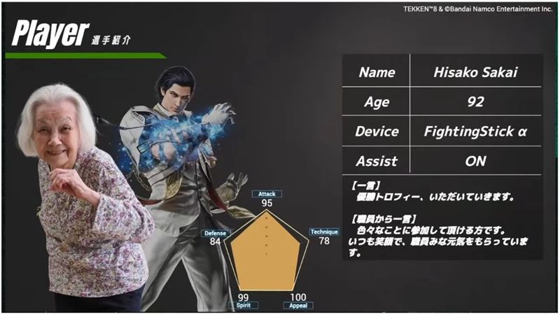 92歲酒井壽子一路過關斬將。（圖／翻攝自X）