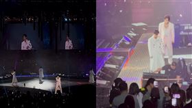 五月天主唱阿信在上海演唱會不慎跌落舞台，現場立即中斷。（圖／讀者授權提供畫面請勿外流）