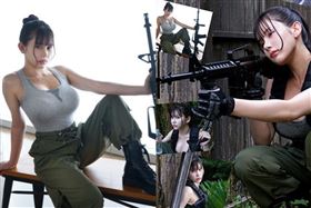 天音流菜是在戰場上廝殺的特殊部隊一等兵，近期在片商E-Body出道拍AV。（圖／翻攝自Ｘ）