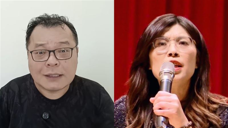 陳揮文（左）指出，在很多問題上面，鄭麗文（右）經常是問A答B，不然就是實問虛答。（組合圖／翻攝自陳揮文YouTube頻道、鄭麗文臉書)