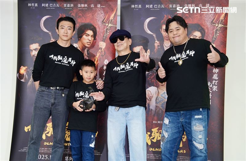 高捷、張懷秋、吳震亞合體亮相，游安順兒子游禮在片中客串也驚喜登場。（圖／記者趙于瑩攝影）