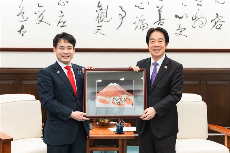 總統賴清德接見日本「TY會」會長瀧波宏文參議員一行（圖／總統府提供）