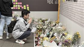 北捷M7悼念余家旭。（圖／記者李育道攝影）