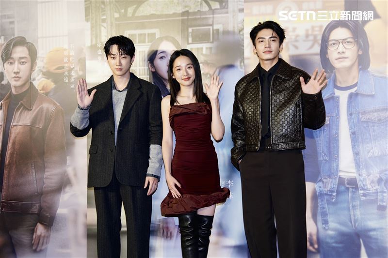 《那張照片裡的我們》由韓國男星振永（左起）、李沐、宋柏緯主演。（圖／記者趙于瑩攝影）
