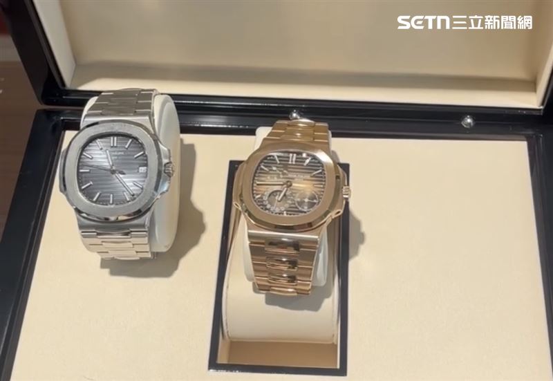 警查扣包含賓士 G500、保時捷、BMW等4輛名車，以及兩支總價千萬的百達翡麗名錶與精品香奈兒包，生活極其奢靡。(圖/翻攝畫面)