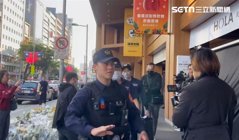 警方於今（24日）上午，回誠品南西店重建現場，尋找全案相關跡證。（圖／翻攝畫面）