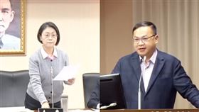 王義川酸翁曉玲「妳去中國也帶了6、7個」。（組合圖／翻攝自國會頻道、立法院議事轉播IVOD）