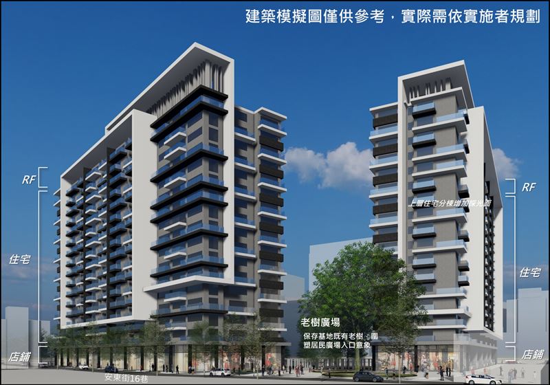 安東街基地位於台北市精華地段，介於多條捷運線生活圈之間，步行至忠孝復興站約7至10分鐘，周邊新光三越、SOGO、微風等商圈機能成熟。（圖／台鐵公司提供）