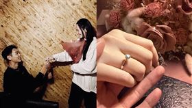 男星禾浩辰宣布向女友吳品潔求婚成功。（圖／翻攝自臉書）