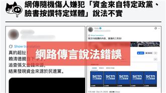 張文資金來自民進黨？查核中心：不實訊息