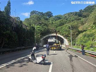 信義快速道路連4起追撞！釀9車毀損現場曝