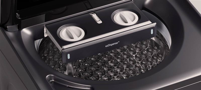 LG EZ直立洗衣機有智慧洗劑投入功能，能讓洗衣更便利