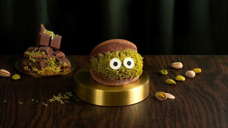 「杜拜巧克力」口味的冰心舒芙蕾，造型超可愛。（圖／品牌業者提供）