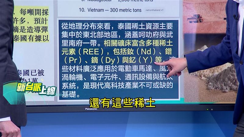 泰柬邊境下方的稀土，是發展高科技產業不可或缺的原料。（圖／新台派上線）