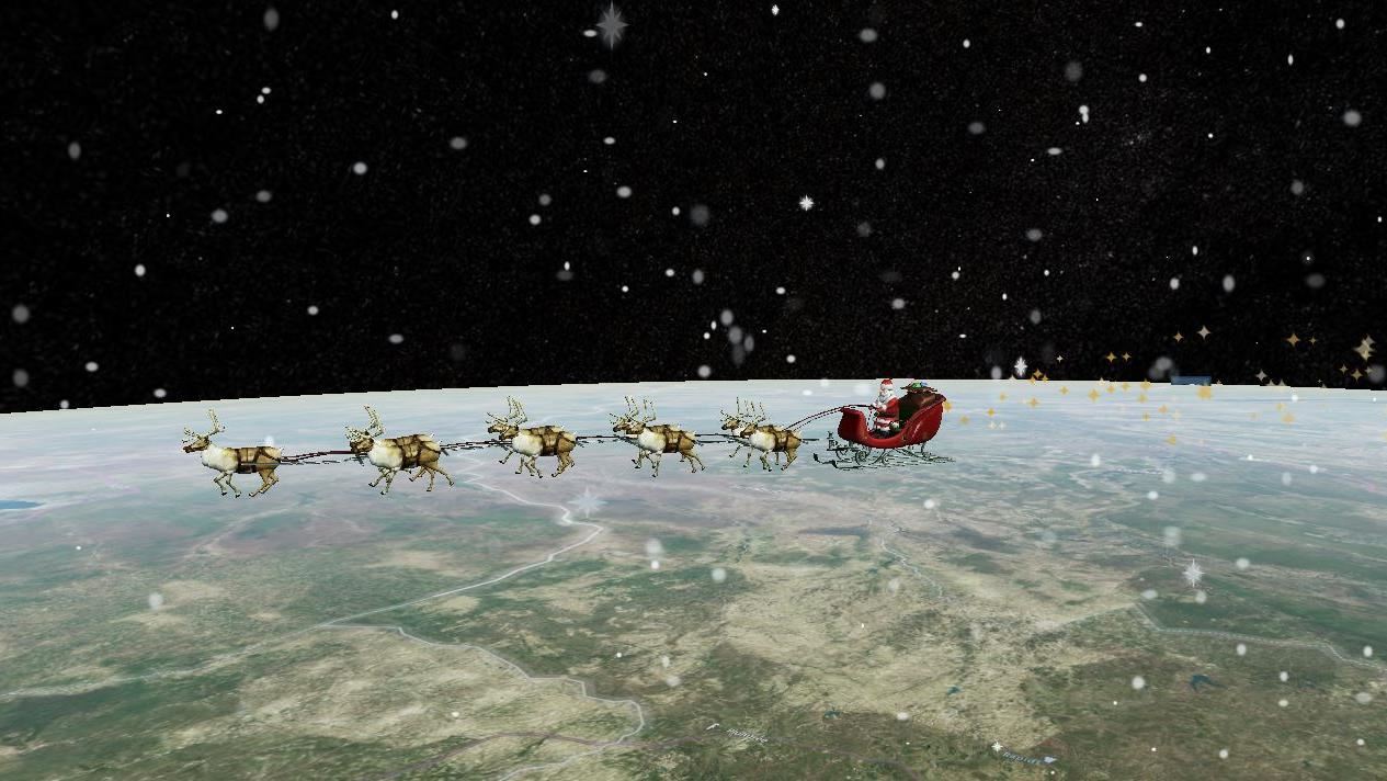 耶誕老人昨晚22點42分通過台灣上空。（圖／翻攝自NORAD Tracks Santa官網）