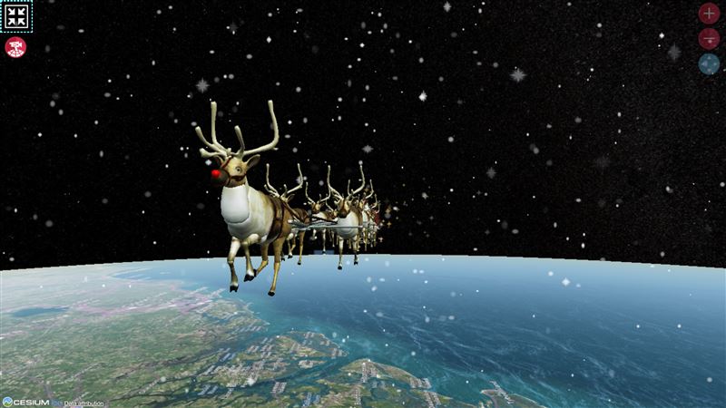 NORAD發言人稱，魯道夫發光的紅鼻子會釋放出類似飛彈的熱訊號，能被NORAD的衛星偵測到。（圖／翻攝自noradsanta官網）