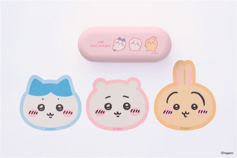 購買「JINS吉伊卡哇系列眼鏡」，附有角色眼鏡布和眼鏡盒，讓粉絲們收藏。（圖／品牌業者提供）