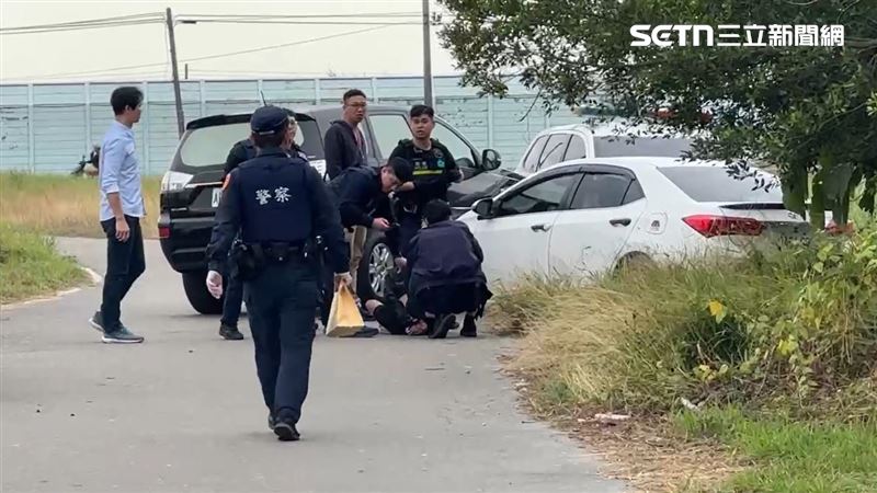 通緝犯張嫌被警方一路追緝，最終遭壓制逮捕。（圖／翻攝畫面）