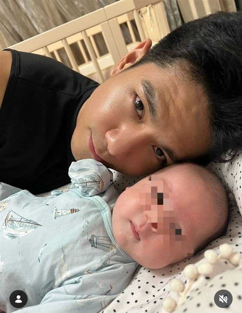 祖雄透露妻子家鄉有新生兒出生40天不能露臉的習俗。（圖／翻攝自祖雄IG）