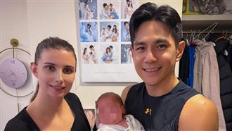 祖雄首曬二寶正面照　因妻家鄉習俗藏40天