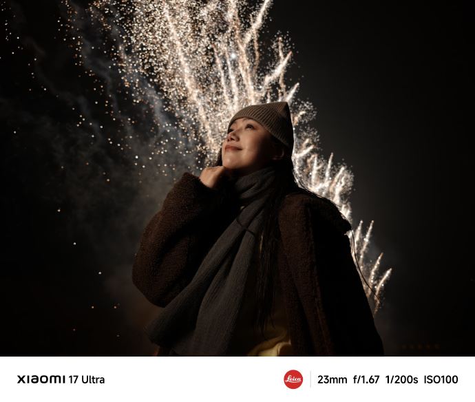 小米17 Ultra煙花模式樣張。（圖／翻攝自小米微博）