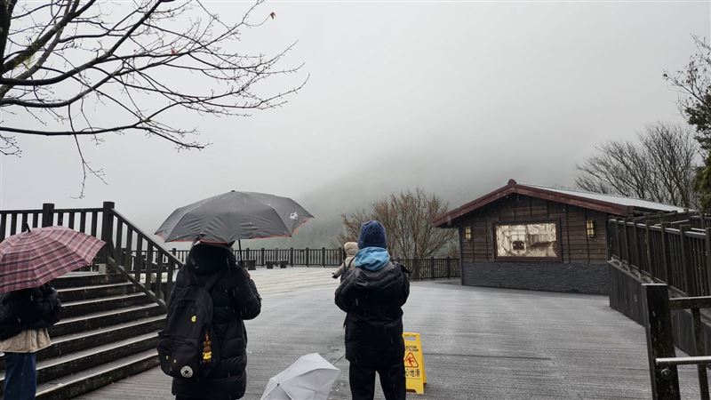 民眾上山追雪。（圖／翻攝畫面）