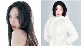 李泳知（左）澄清當年在MBC《歌謠大祭典》與權恩妃（右）的合照，強調本人絕對沒有體型差別大成這樣。（圖／翻攝自IG）