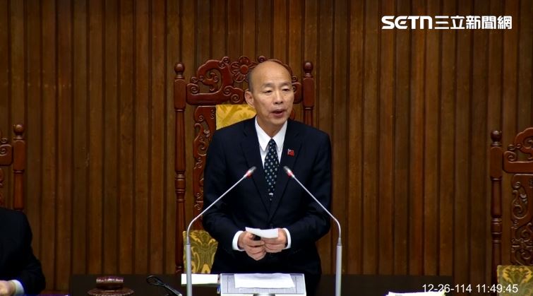 韓國瑜主持立法院會。（圖／翻攝畫面）
