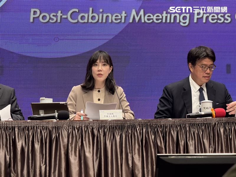 行政院發言人李慧芝主持院會後記者會（圖／記者劉秀敏攝影）