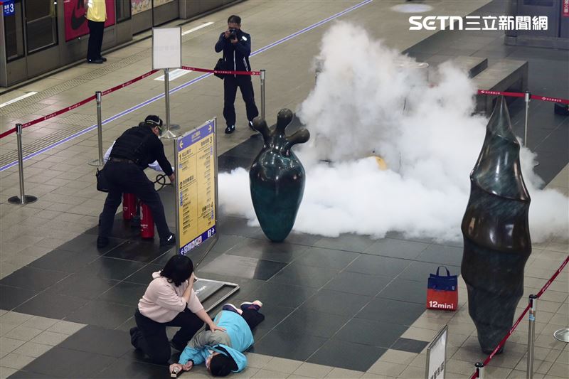 台北市政府日前在市府站進行演練（資料圖／記者趙于瑩攝影）