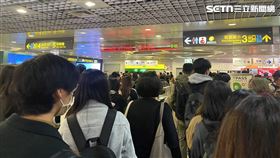 北捷,捷運,人潮,跨年(圖／記者李育道攝影)