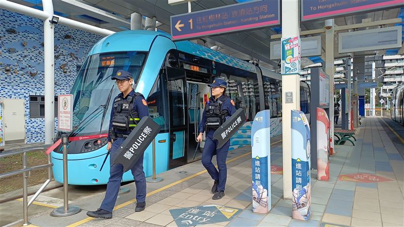 淡水輕軌也是維安重點。（圖／翻攝畫面）
