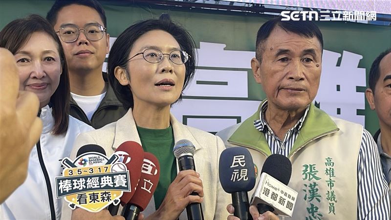 林岱樺27日聯訪時指出，高虹安二審逆轉無罪給她很大的信心，也相信自己的案件最終會獲得清白。（圖／記者洪正達攝影）