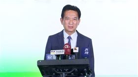 民進黨台南市長提名人政見會，林俊憲會前受訪（圖／翻攝畫面）