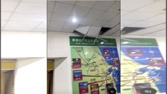 強震釀蘇澳新站驚魂！大片天花板碎裂掉落