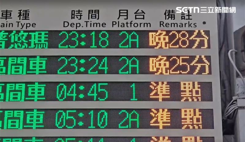 礁溪=蘇澳新間暫時停駛（計4列次，旅客約275人）。（圖／翻攝畫面）
