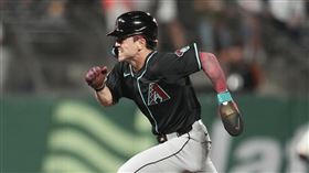 卡洛爾（Corbin Carroll）只花10.87秒跑出今年最速三壘安打。（圖／美聯社／達志影像）