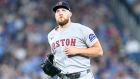 紅襪王牌克羅謝（Garrett Crochet）投出本季最慢1球。（圖／美聯社／達志影像）