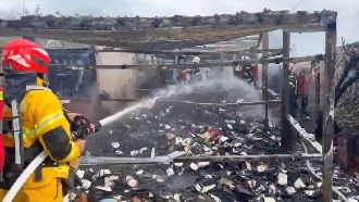 澎湖菓葉村燒餅油酥鍋起火付之一炬