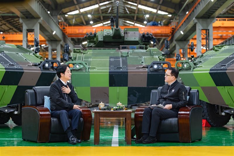 賴清德強調，面對中共飛彈、火箭、無人機甚至戰鬥機的威脅，台灣之盾「絕對有必要」。（圖／總統府提供）