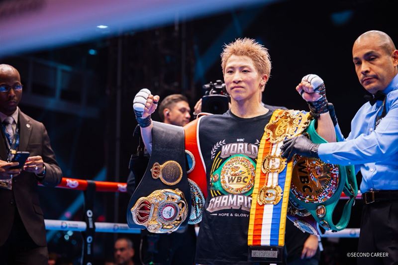 打破梅威瑟紀錄，「怪物」井上尚彌世界拳王戰27連勝。（圖／翻攝自X平台 @naoyainoue_410）