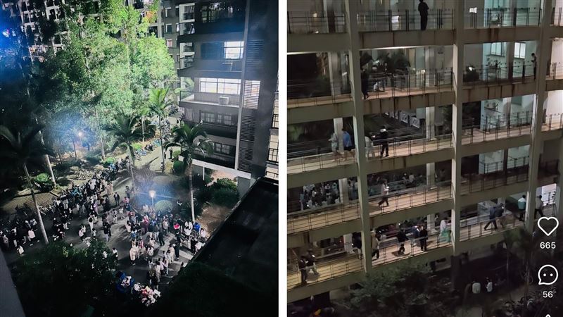 台灣發生地震，中國福州也有感掀起「逃難潮」。（圖／翻攝自小紅書）