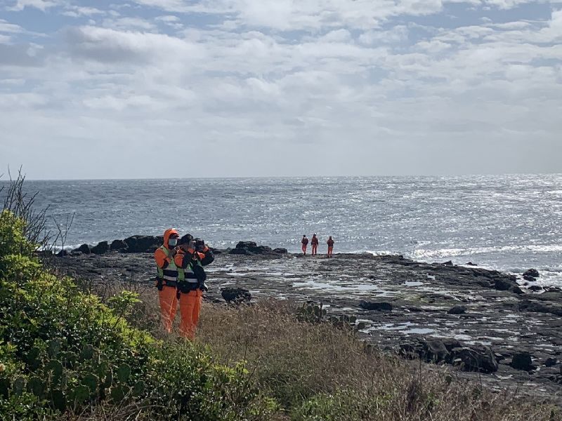 澎防部何姓上士夜潛時失蹤，今日終尋獲遺體。（圖／第七岸巡隊提供）