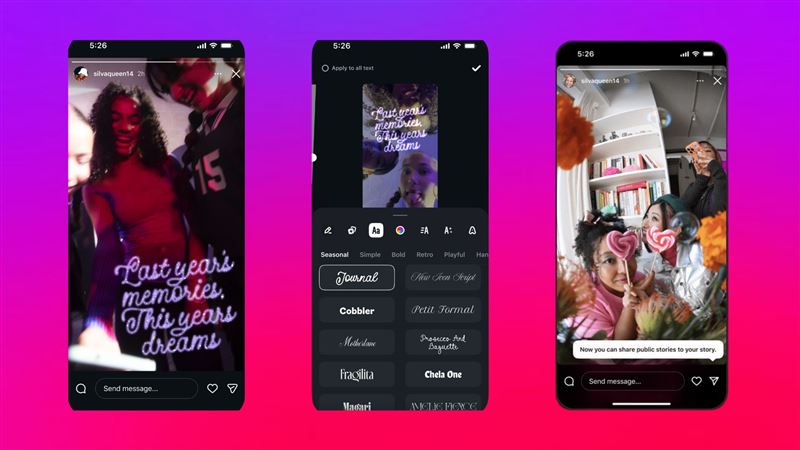 Edits跨年工具包限時上線，輕鬆製作專屬年度回顧影片，搭配全新「一鍵轉發限時動態」，即時分享每個動人瞬間