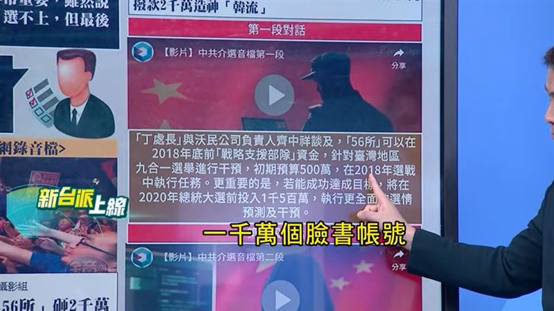 媒體揭露中共2028毀台計畫，2028總統大選打算砸1億搞網軍，成立1千萬個臉書帳號。（圖／新台派上線）